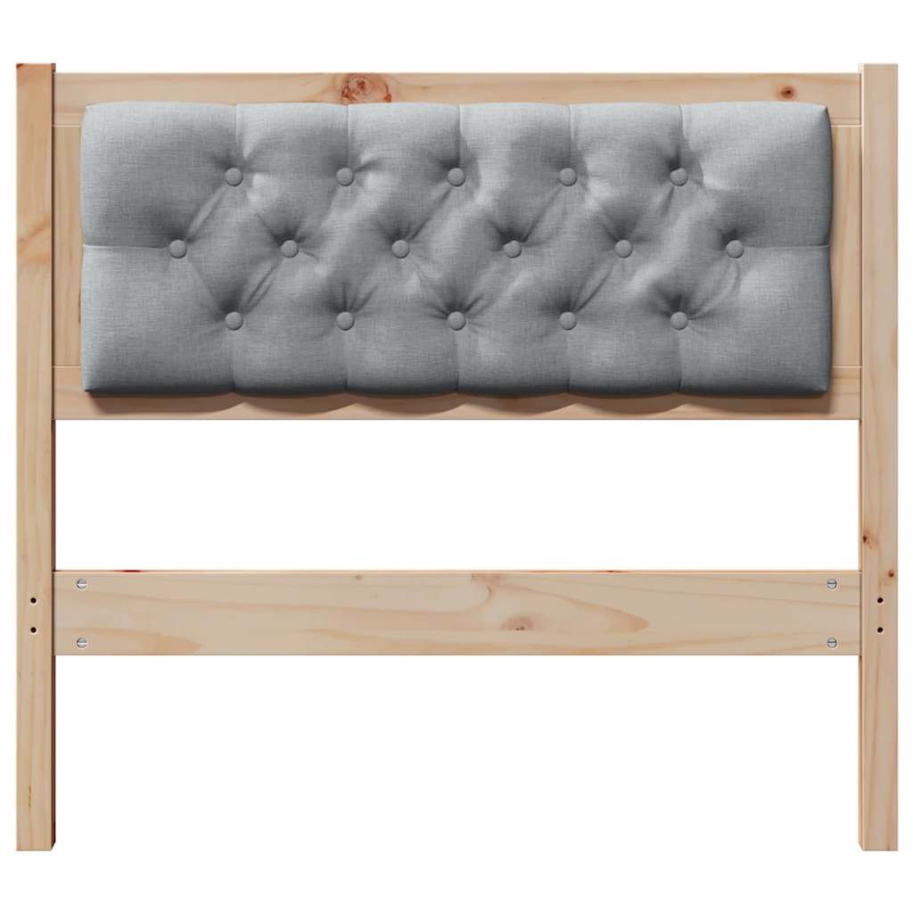 Kopfteil Sonstiges Braun und hellgrau 90 cm Massivholz Kiefer