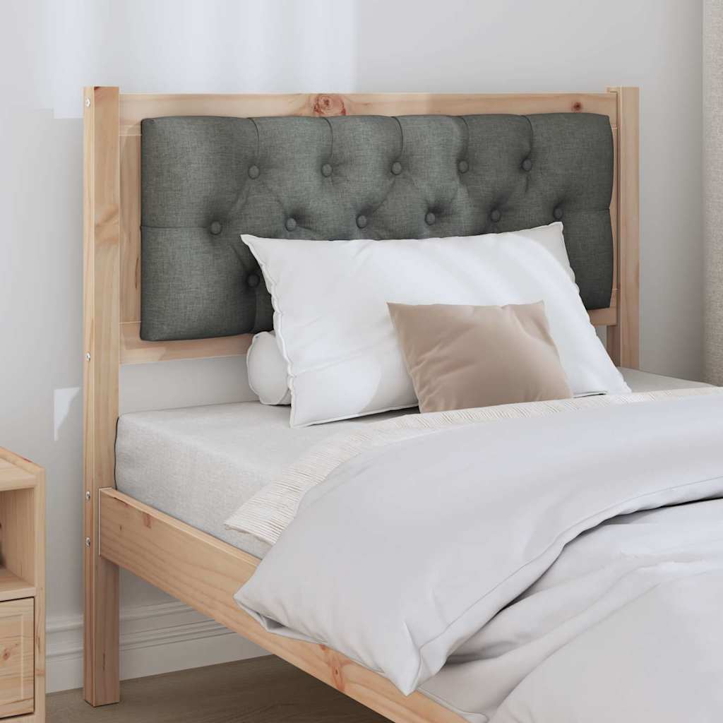 Kopfteil Sonstiges Braun und Dunkelgrau 90 cm Massivholz Kiefer