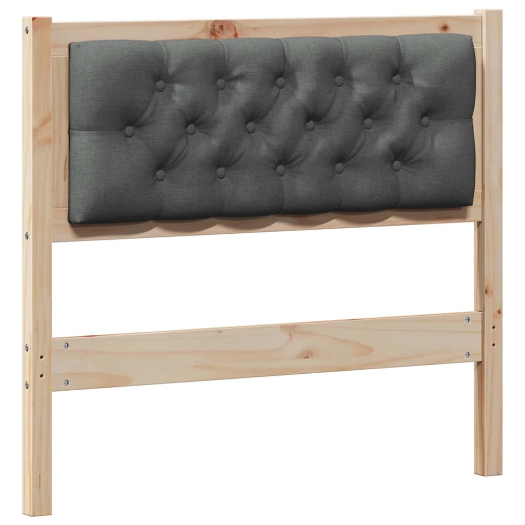 Kopfteil Sonstiges Braun und Dunkelgrau 90 cm Massivholz Kiefer