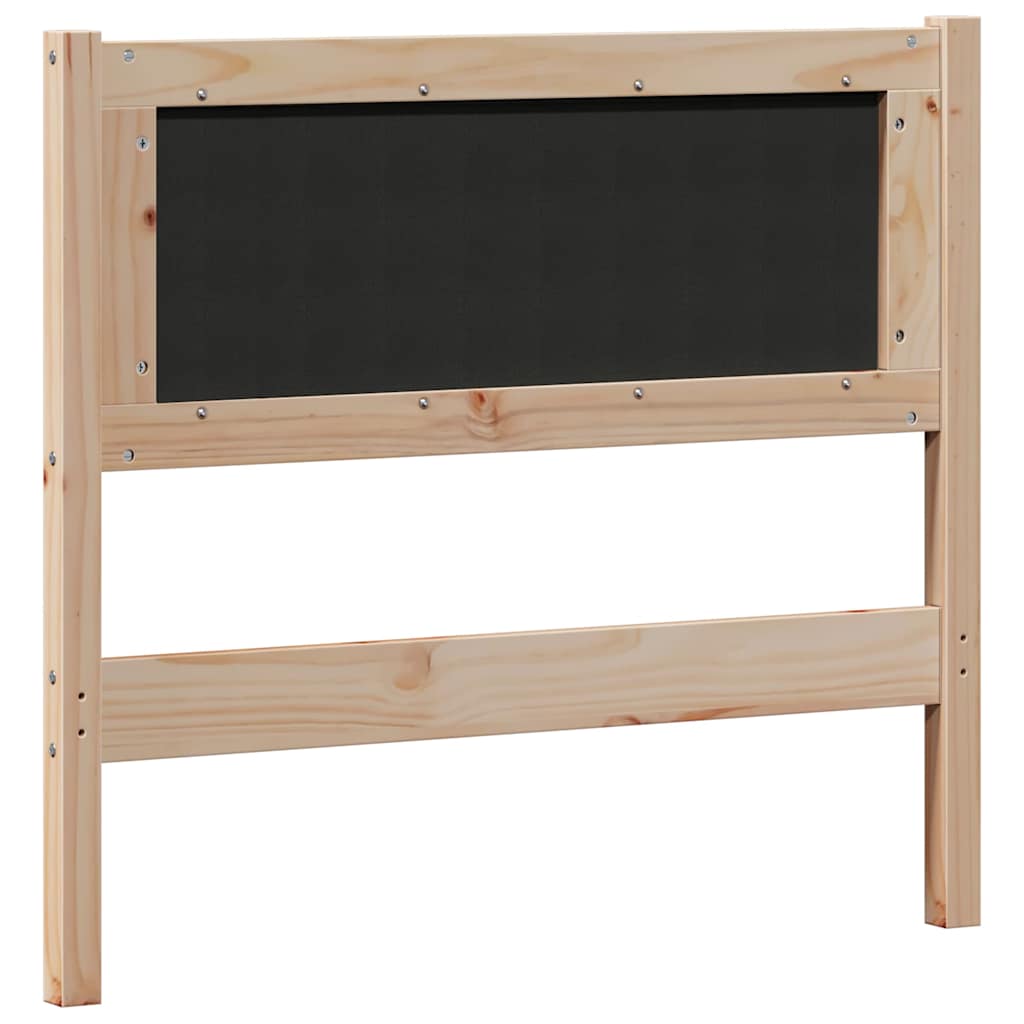 Kopfteil Sonstiges Braun und Dunkelgrau 90 cm Massivholz Kiefer