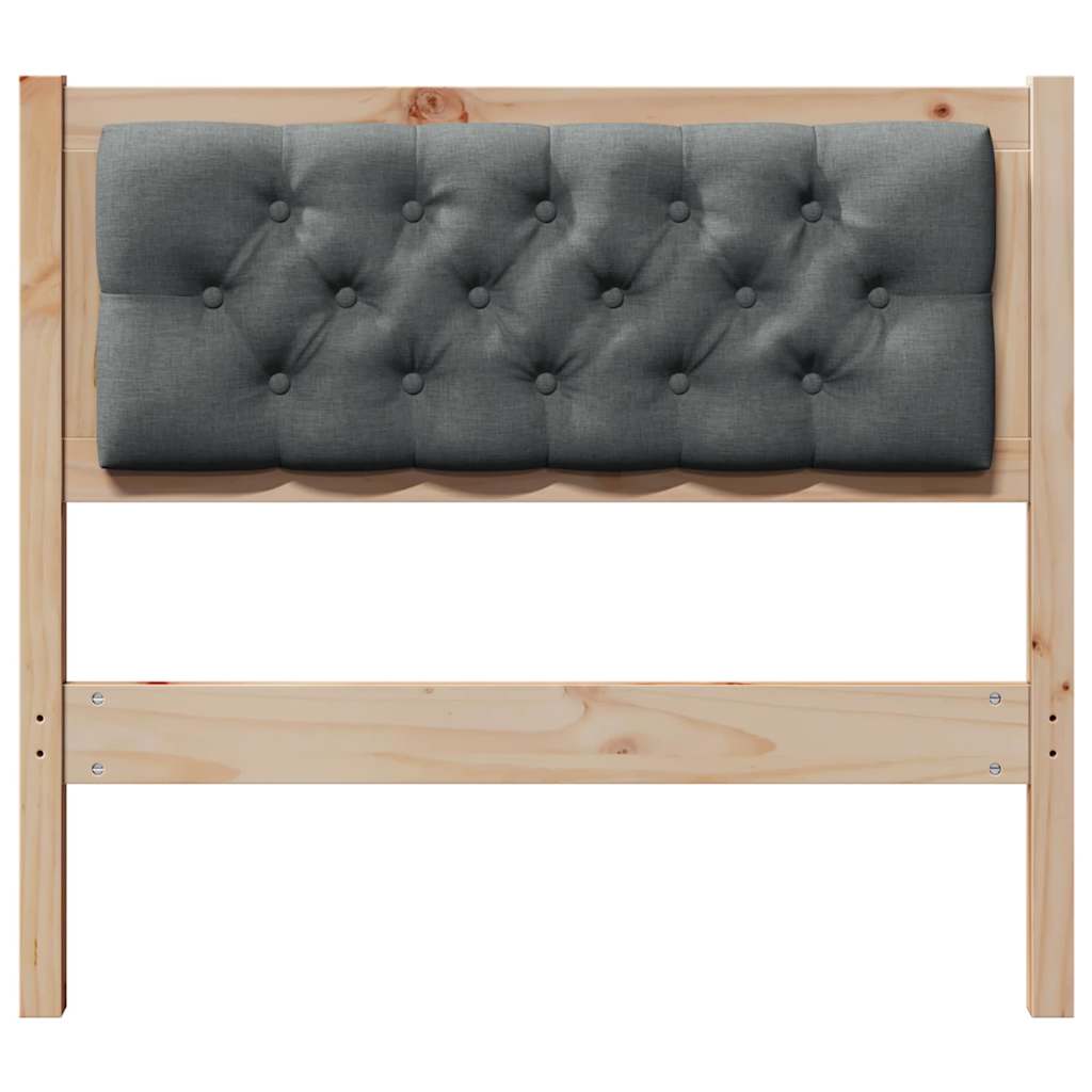 Kopfteil Sonstiges Braun und Dunkelgrau 90 cm Massivholz Kiefer
