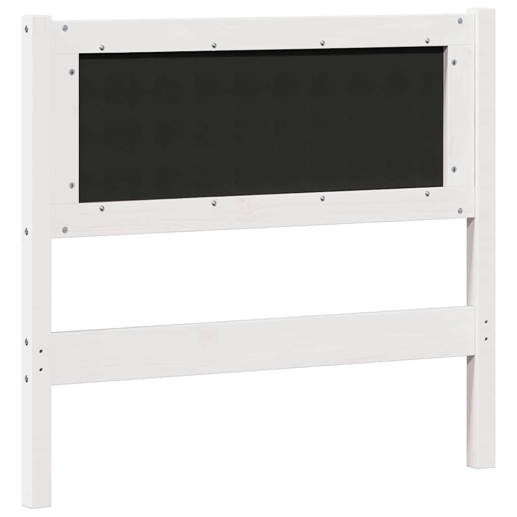 Kopfteil Sonstiges Weiß und Hellgrau 90 cm Massivholz Kiefer