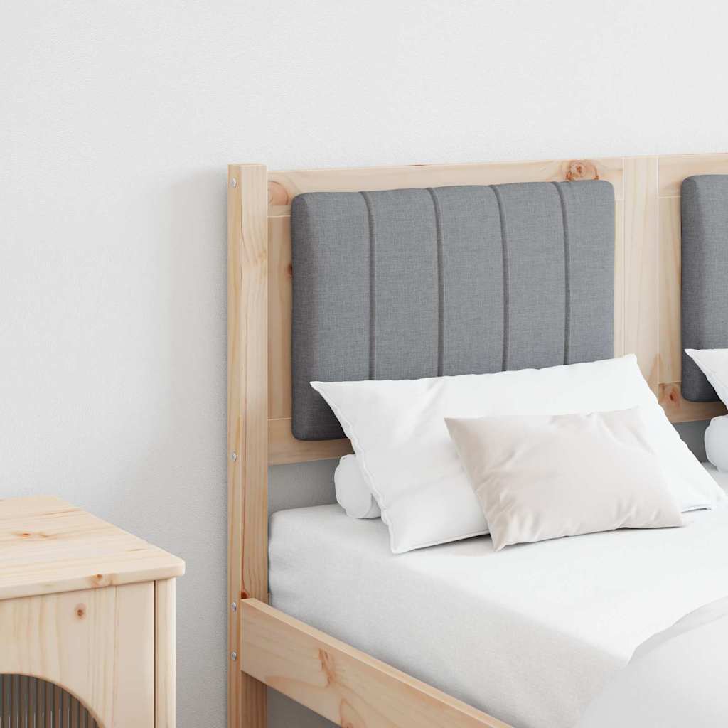 Gepolstertes Kopfteil Braun Massives Kiefernholz