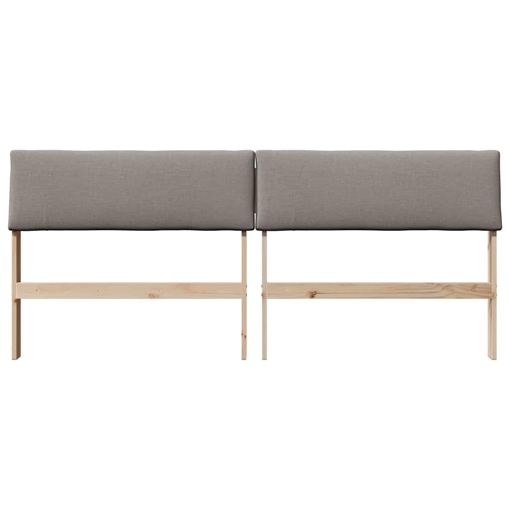 Gepolstertes Kopfteil Taupe 200 cm Massives Kiefernholz