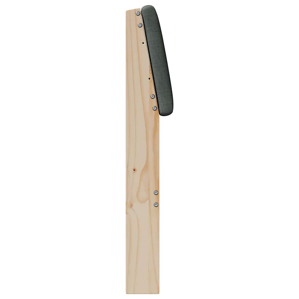 Gepolstertes Kopfteil Dunkelgrau 180 cm Massives Kiefernholz