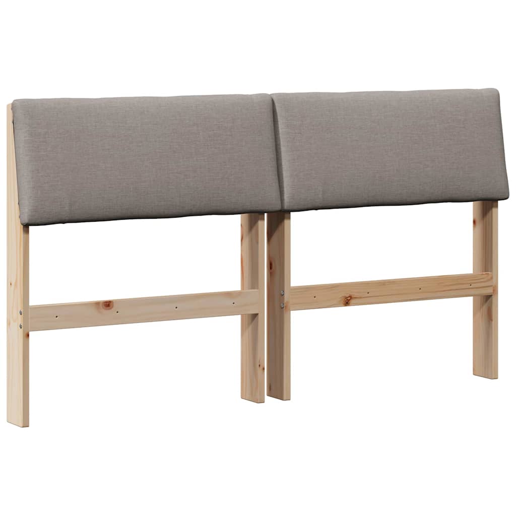 Gepolstertes Kopfteil Taupe 160 cm Massives Kiefernholz
