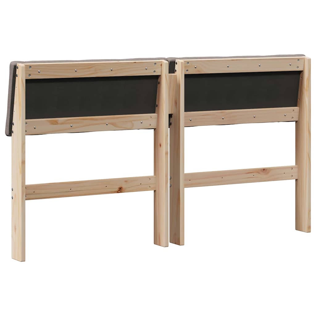 Gepolstertes Kopfteil Taupe 160 cm Massives Kiefernholz