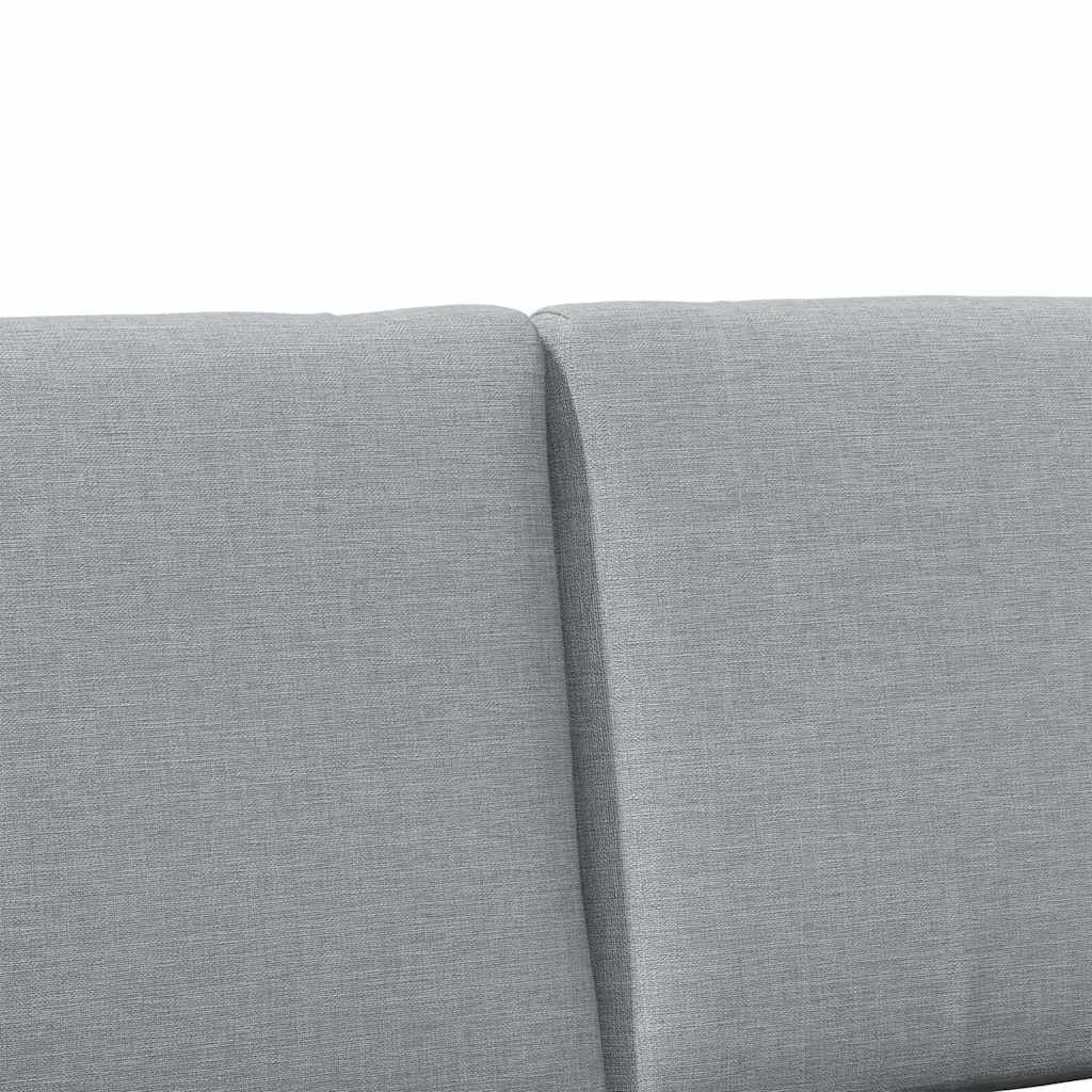 Gepolstertes Kopfteil Hellgrau 160 cm Massives Kiefernholz