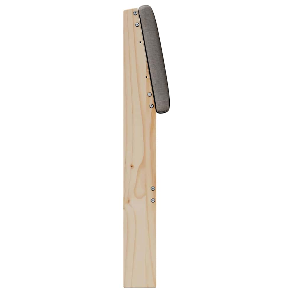 Gepolstertes Kopfteil Taupe 140 cm Massives Kiefernholz