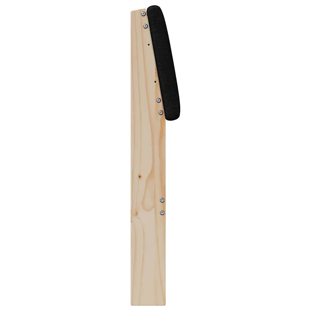 Gepolstertes Kopfteil Schwarz 120 cm Massives Kiefernholz