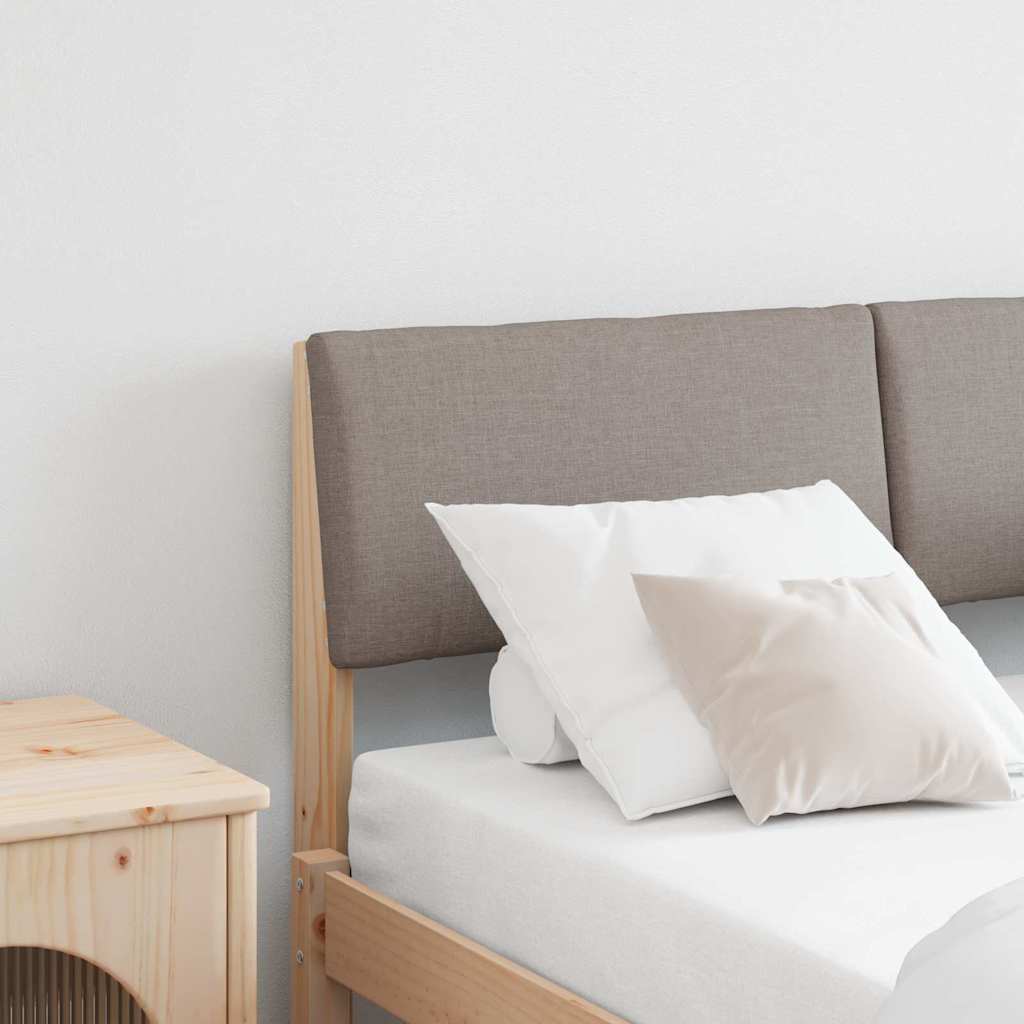 Gepolstertes Kopfteil Taupe 120 cm Massives Kiefernholz