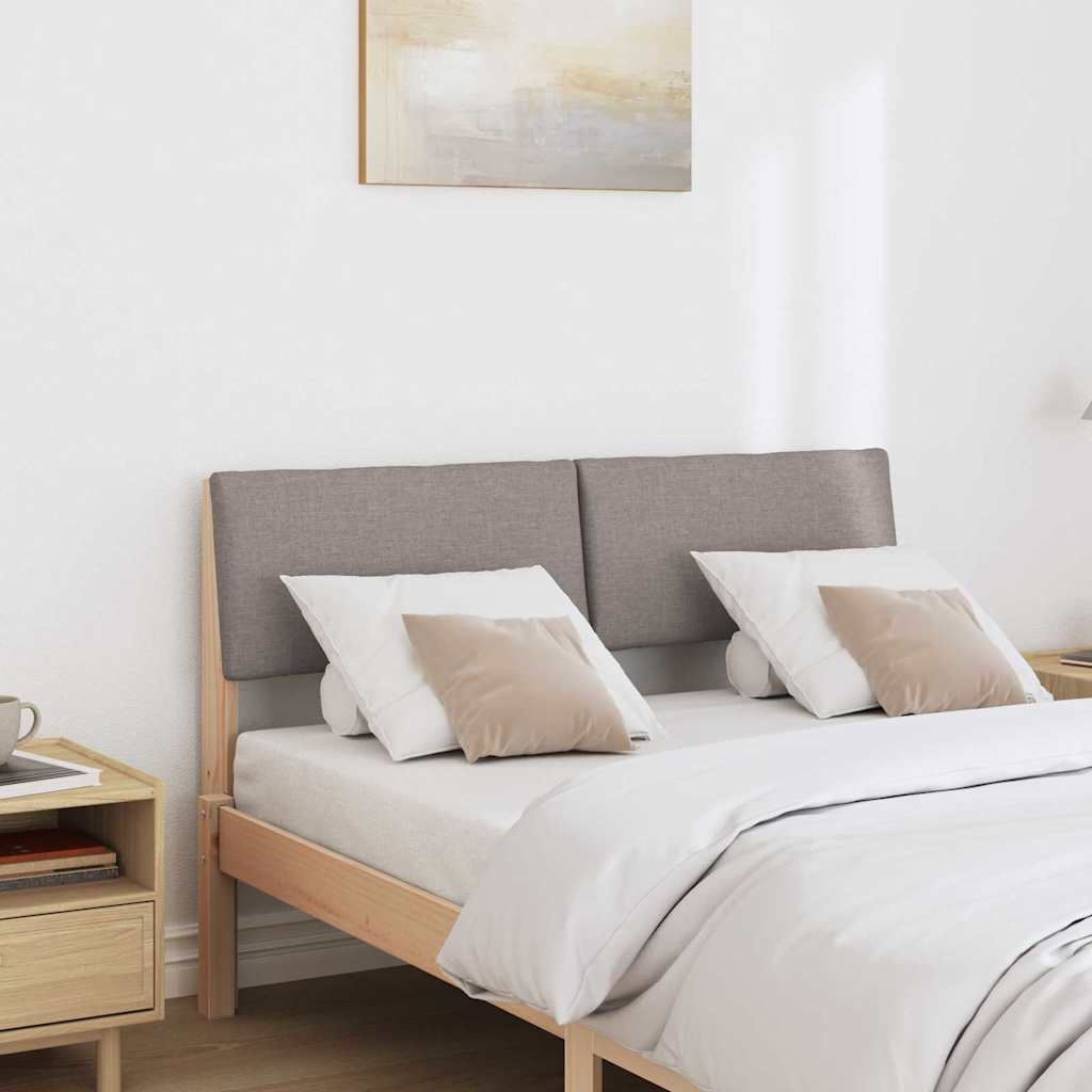 Gepolstertes Kopfteil Taupe 120 cm Massives Kiefernholz