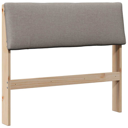 Gepolstertes Kopfteil Taupe 100 cm Massives Kiefernholz