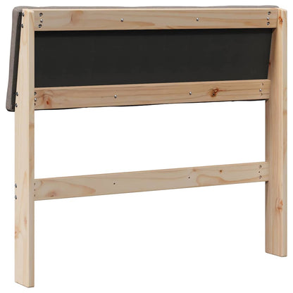 Gepolstertes Kopfteil Taupe 100 cm Massives Kiefernholz