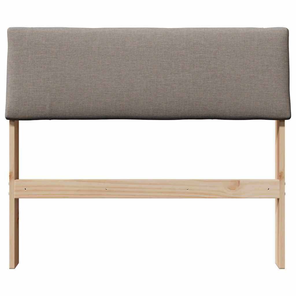 Gepolstertes Kopfteil Taupe 100 cm Massives Kiefernholz
