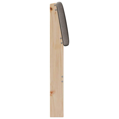 Gepolstertes Kopfteil Taupe 100 cm Massives Kiefernholz