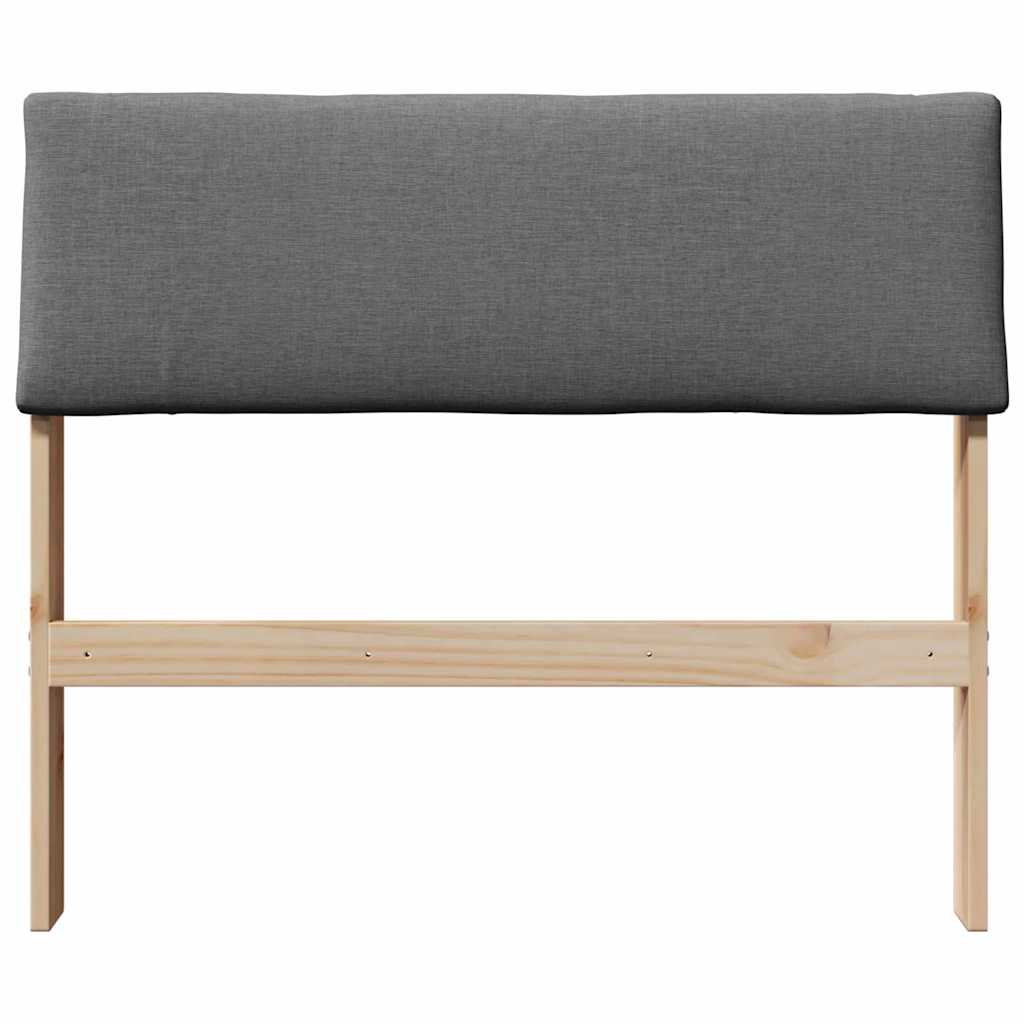 Gepolstertes Kopfteil Dunkelgrau 90 cm Massives Kiefernholz