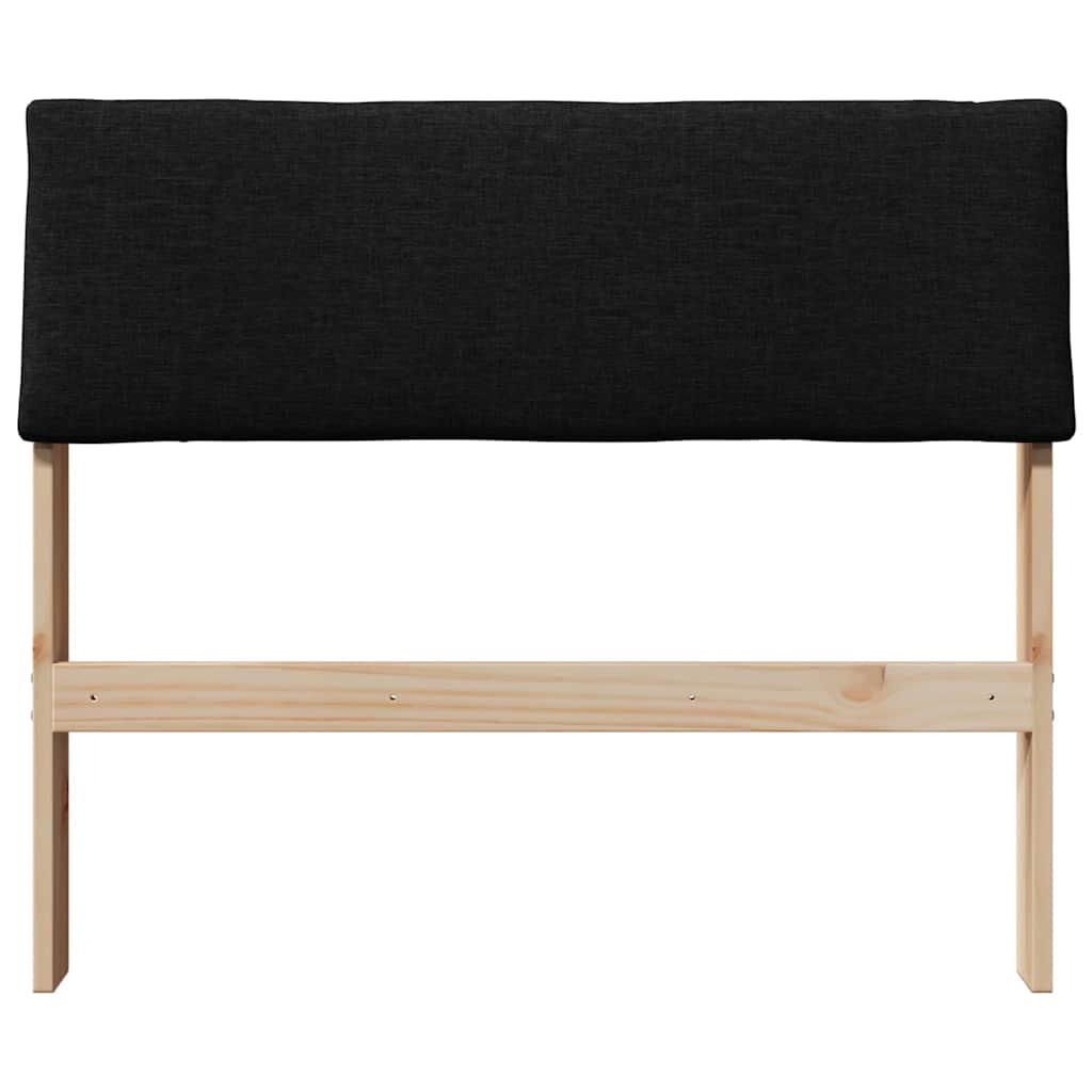 Gepolstertes Kopfteil Schwarz 90 cm Massives Kiefernholz