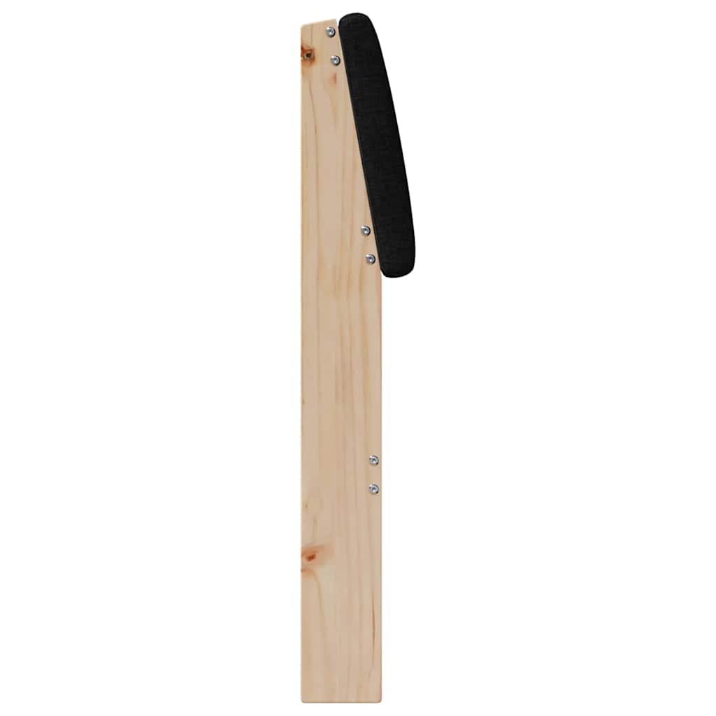 Gepolstertes Kopfteil Schwarz 90 cm Massives Kiefernholz