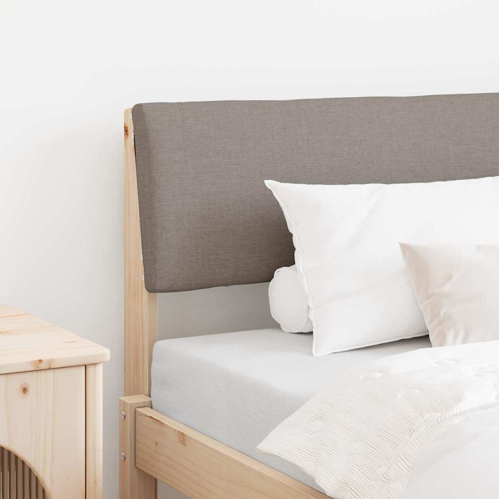 Gepolstertes Kopfteil Taupe 90 cm Massives Kiefernholz