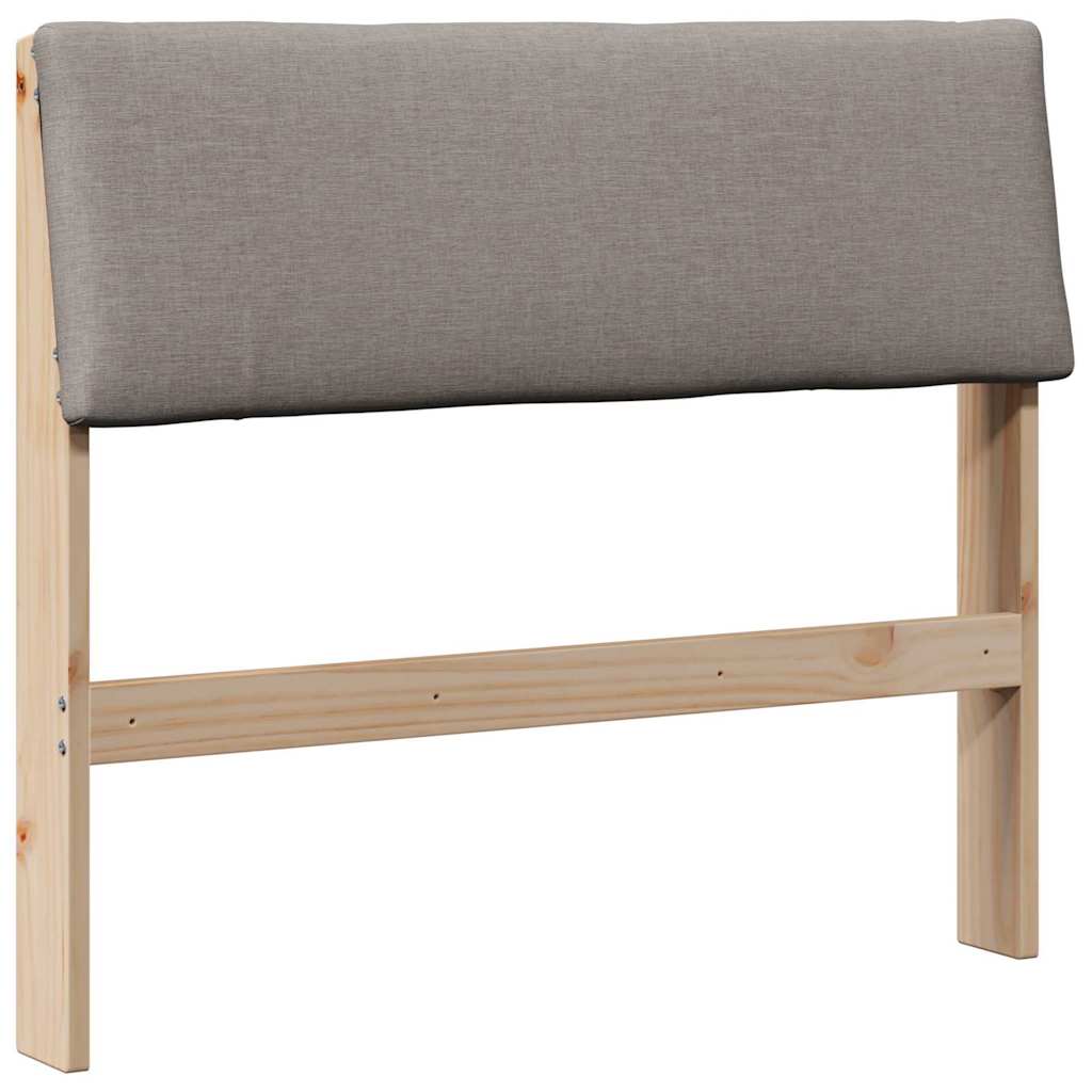 Gepolstertes Kopfteil Taupe 90 cm Massives Kiefernholz