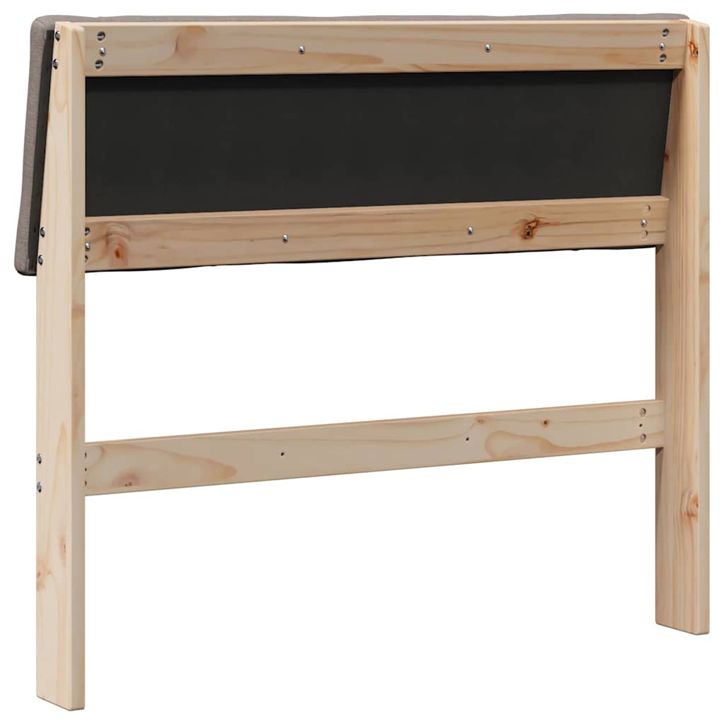 Gepolstertes Kopfteil Taupe 90 cm Massives Kiefernholz