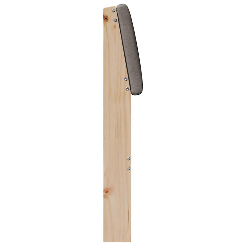 Gepolstertes Kopfteil Taupe 90 cm Massives Kiefernholz