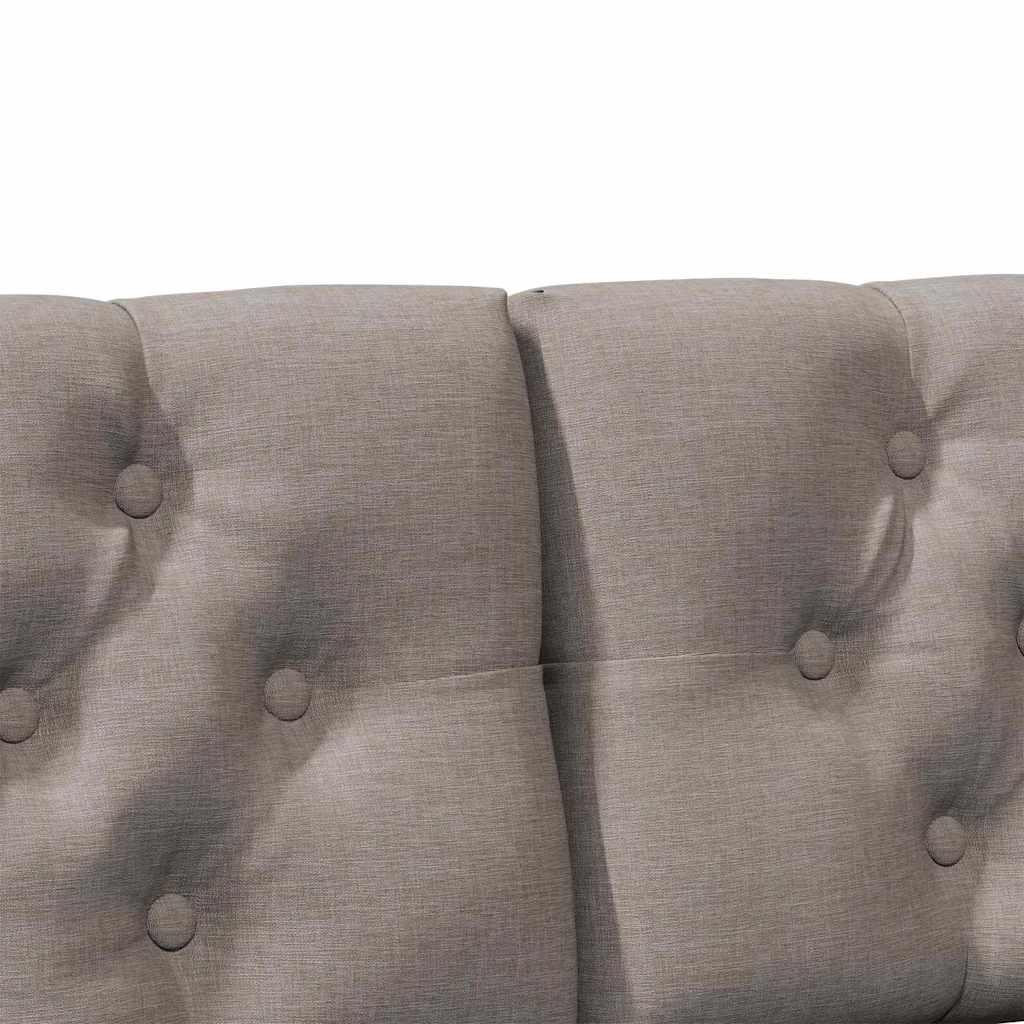 Gepolstertes Kopfteil Taupe 200 cm Massives Kiefernholz