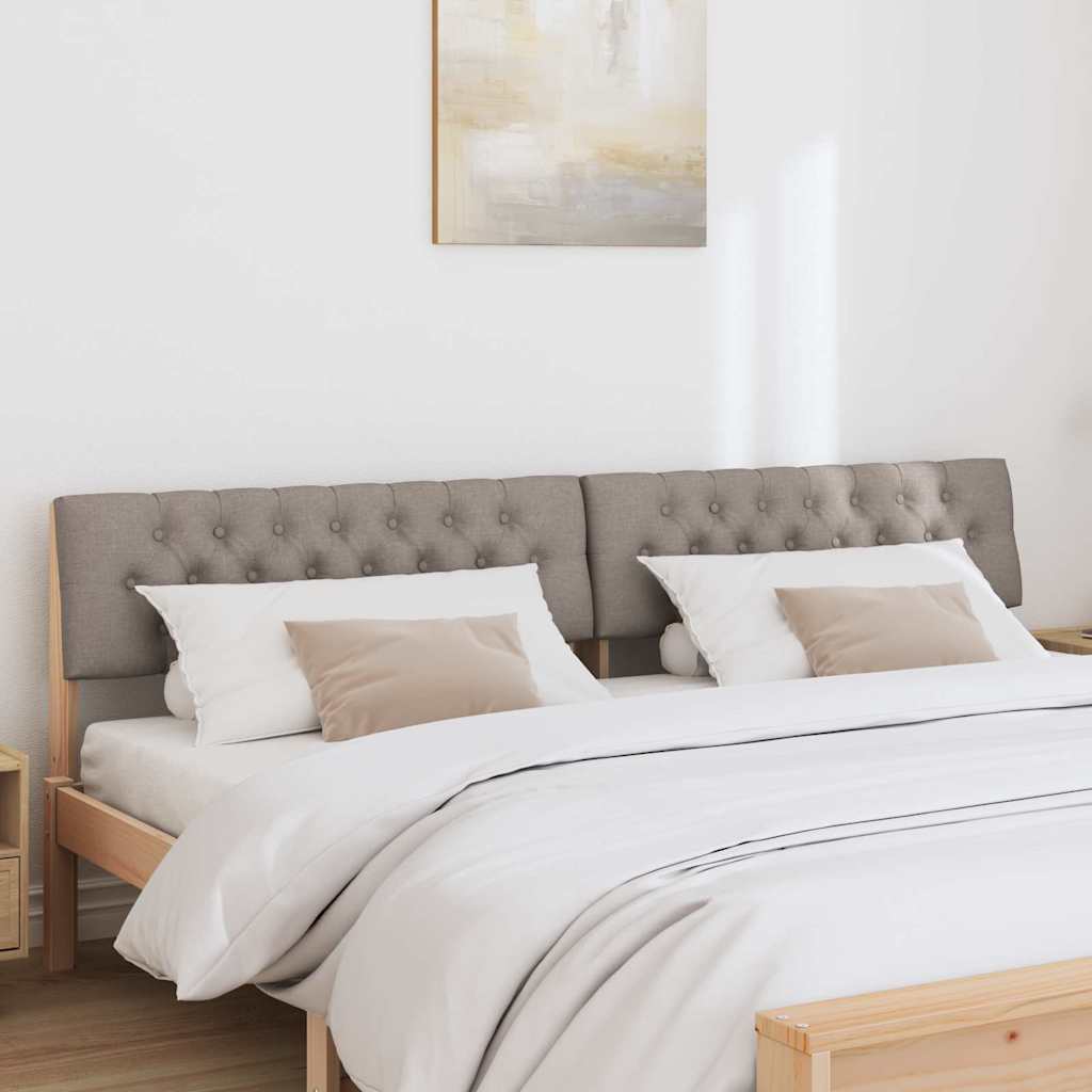 Gepolstertes Kopfteil Taupe 200 cm Massives Kiefernholz