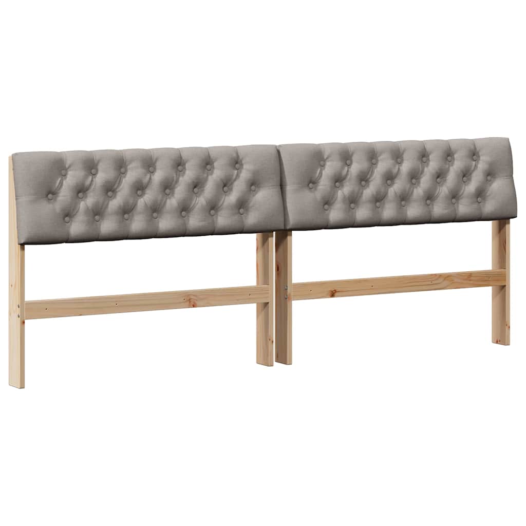 Gepolstertes Kopfteil Taupe 200 cm Massives Kiefernholz