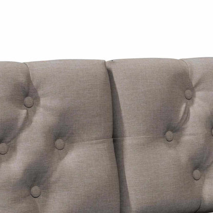 Gepolstertes Kopfteil Taupe 160 cm Massives Kiefernholz
