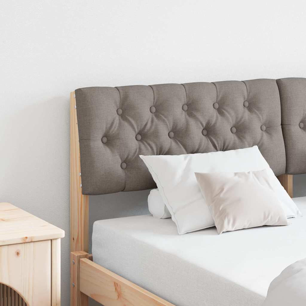 Gepolstertes Kopfteil Taupe 160 cm Massives Kiefernholz