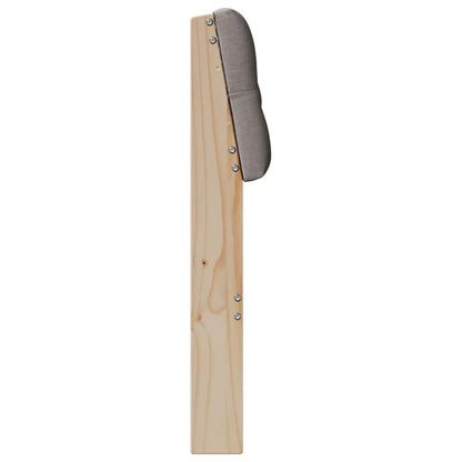 Gepolstertes Kopfteil Taupe 160 cm Massives Kiefernholz