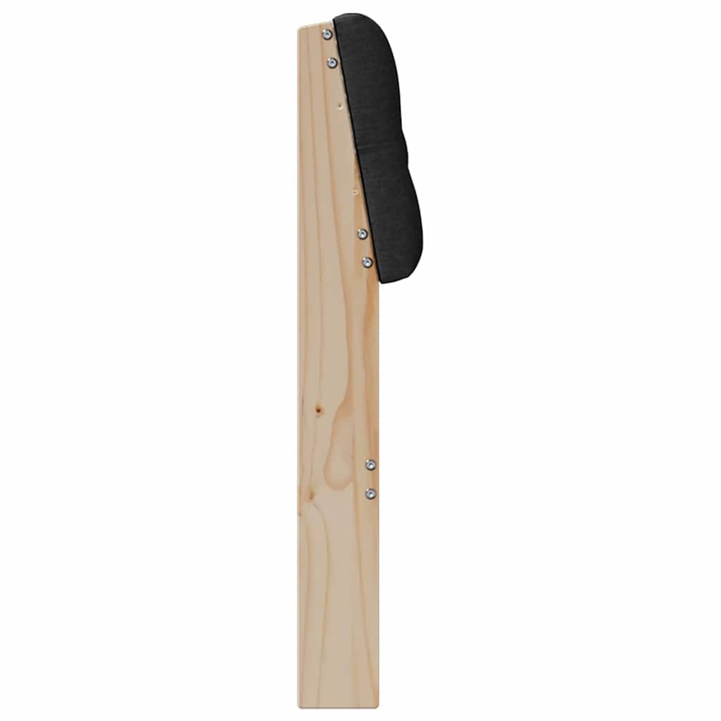 Gepolstertes Kopfteil Schwarz 150 cm Massives Kiefernholz