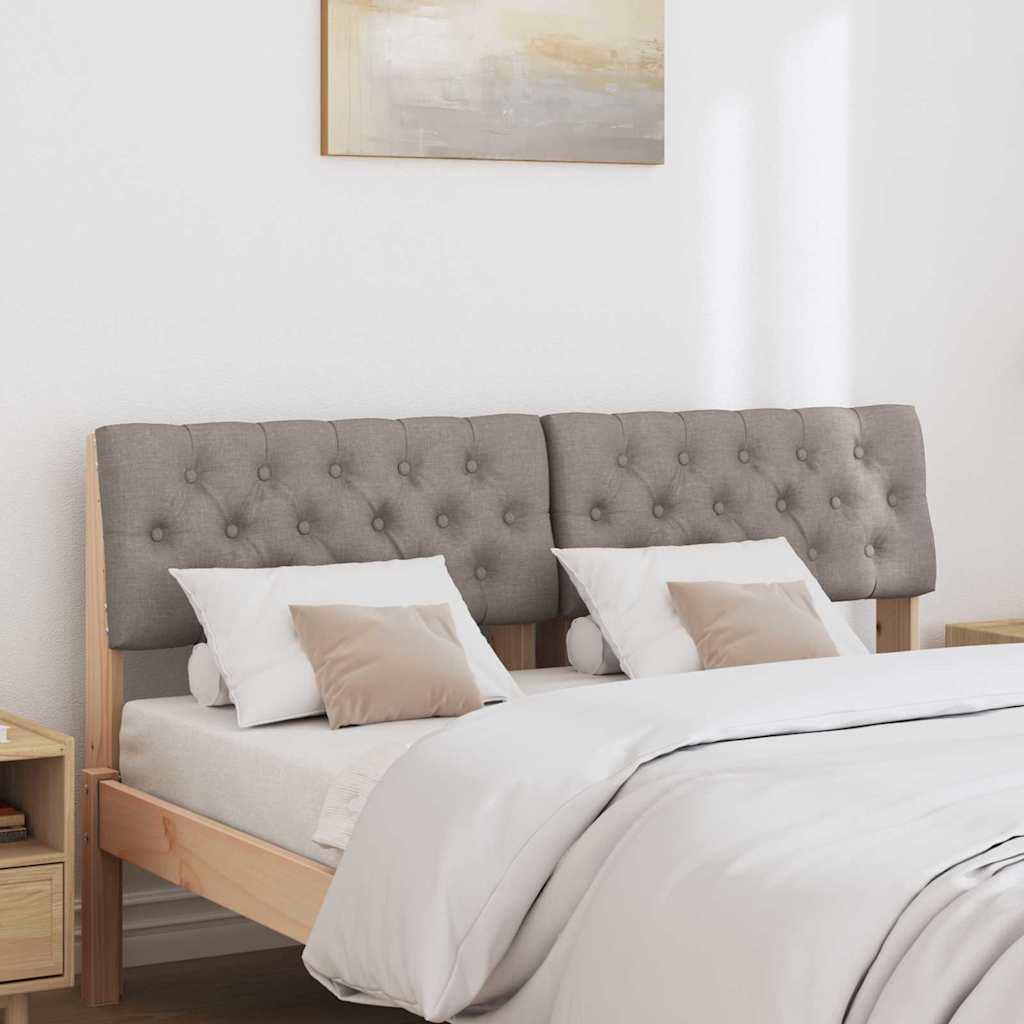 Gepolstertes Kopfteil Taupe 150 cm Massives Kiefernholz