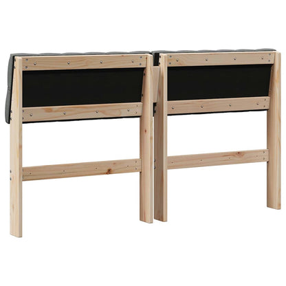 Gepolstertes Kopfteil Dunkelgrau 140 cm Massives Kiefernholz