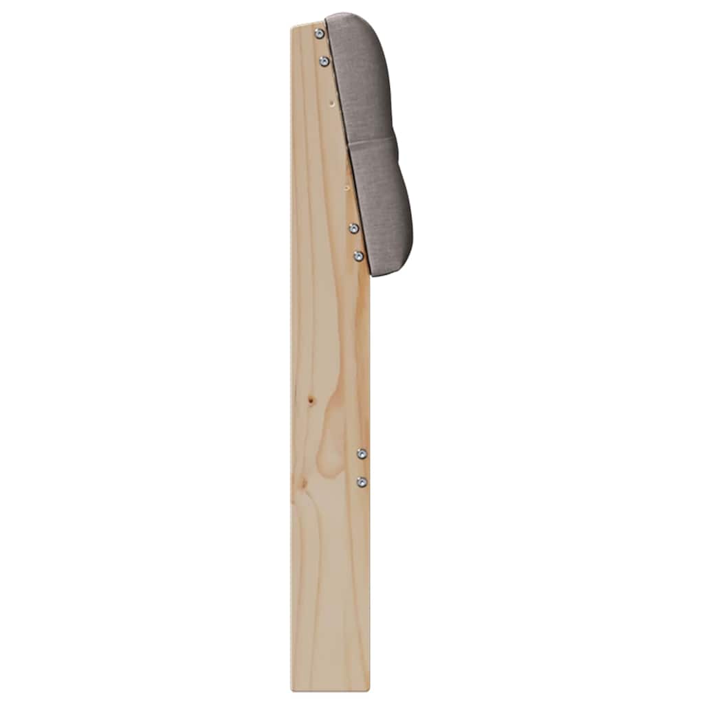 Gepolstertes Kopfteil Taupe 140 cm Massives Kiefernholz