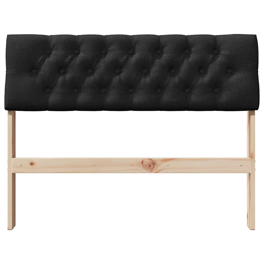 Gepolstertes Kopfteil Schwarz 100 cm Massives Kiefernholz