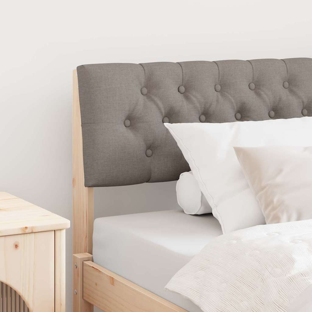Gepolstertes Kopfteil Taupe 100 cm Massives Kiefernholz