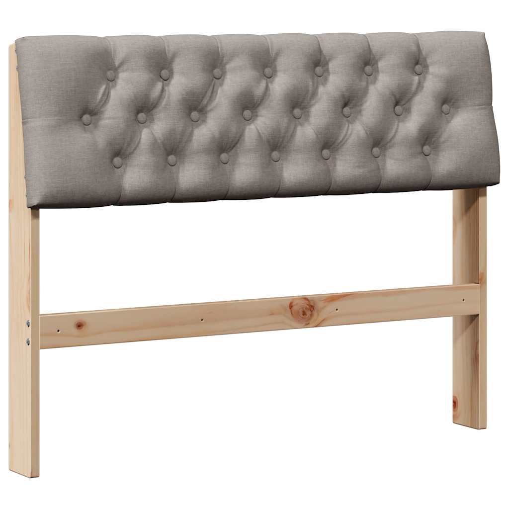 Gepolstertes Kopfteil Taupe 100 cm Massives Kiefernholz