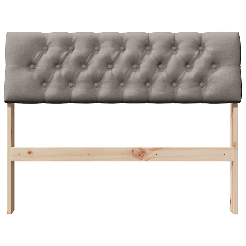 Gepolstertes Kopfteil Taupe 100 cm Massives Kiefernholz