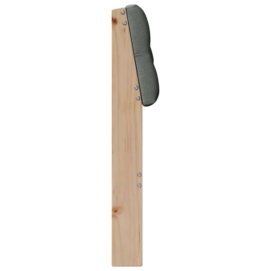 Gepolstertes Kopfteil Dunkelgrau 90 cm Massives Kiefernholz