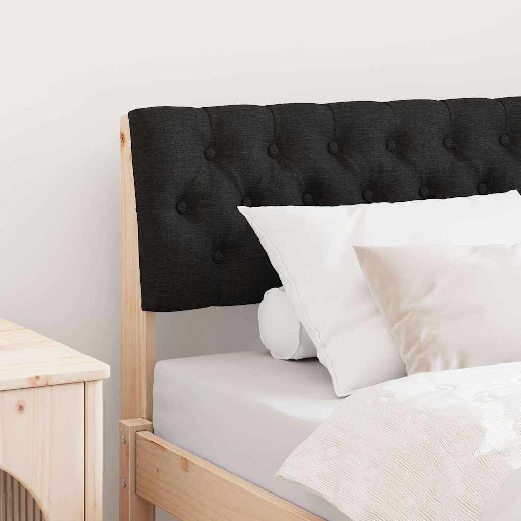 Gepolstertes Kopfteil Schwarz 90 cm Massives Kiefernholz