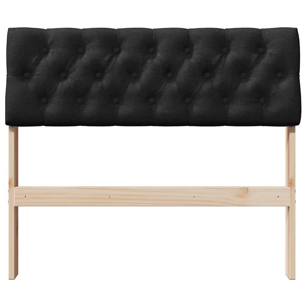 Gepolstertes Kopfteil Schwarz 90 cm Massives Kiefernholz