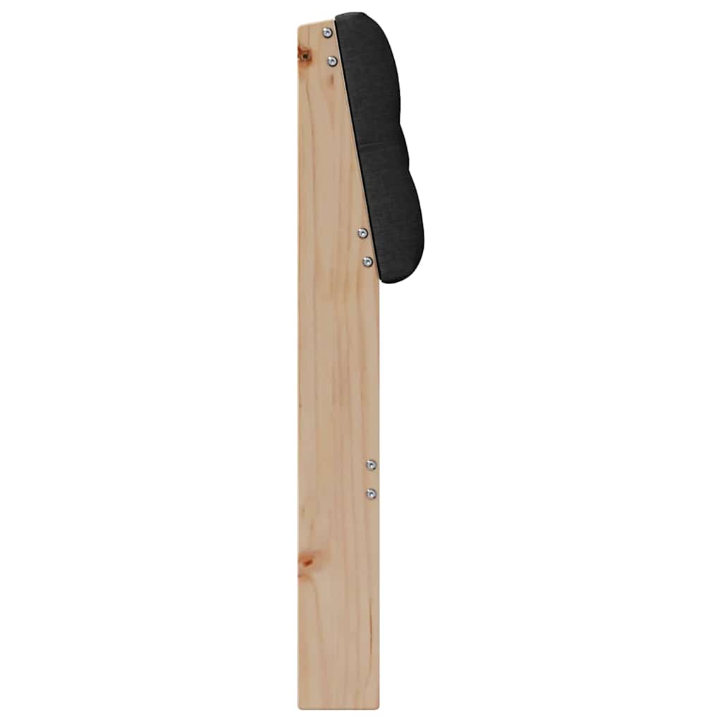 Gepolstertes Kopfteil Schwarz 90 cm Massives Kiefernholz