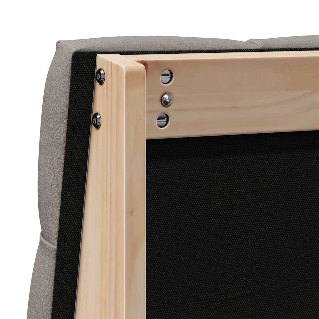 Gepolstertes Kopfteil Taupe 90 cm Massives Kiefernholz