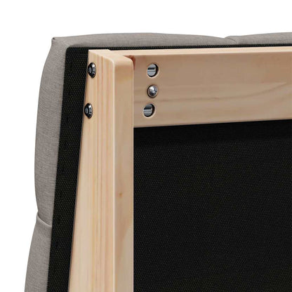Gepolstertes Kopfteil Taupe 90 cm Massives Kiefernholz