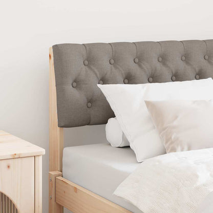 Gepolstertes Kopfteil Taupe 90 cm Massives Kiefernholz