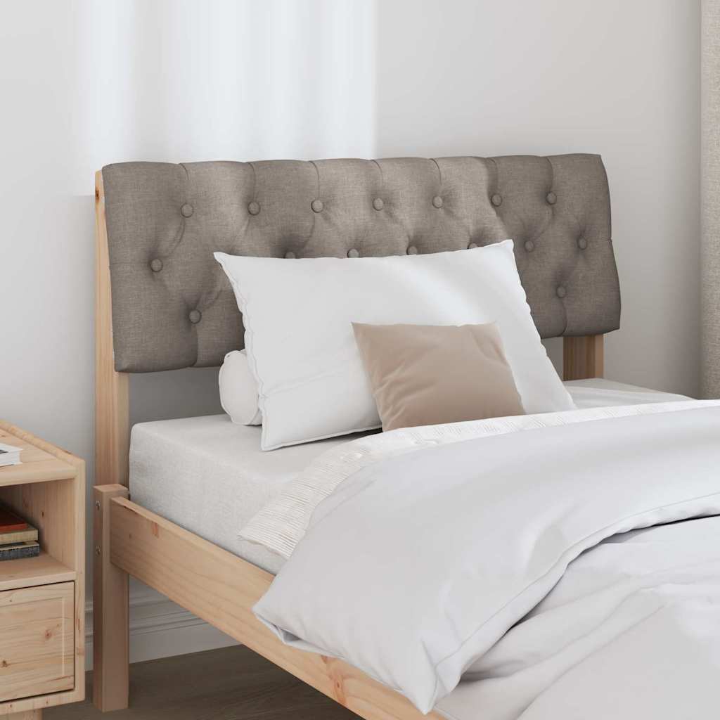 Gepolstertes Kopfteil Taupe 90 cm Massives Kiefernholz