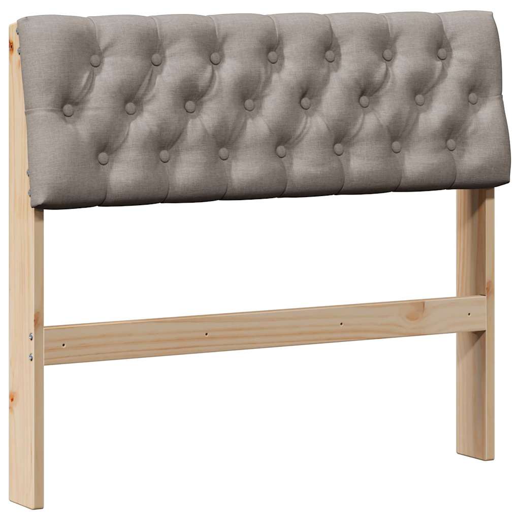 Gepolstertes Kopfteil Taupe 90 cm Massives Kiefernholz